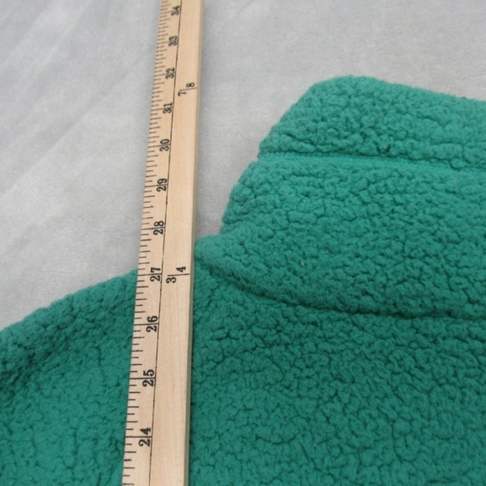 Cabelas Jacket Mens Small Green Black Tech Hiking Full Zip Pockets Sherpa Fleece - Picture 13 of 15